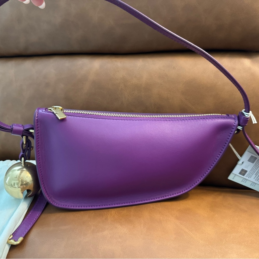 Burberry Calfskin Mini Shield Sling bag Purple